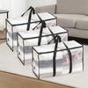 2Pcs Double Zipper Transparent Storage Bag Large Capacity Dustproof Moving Luggage Bags Reusable Waterproof