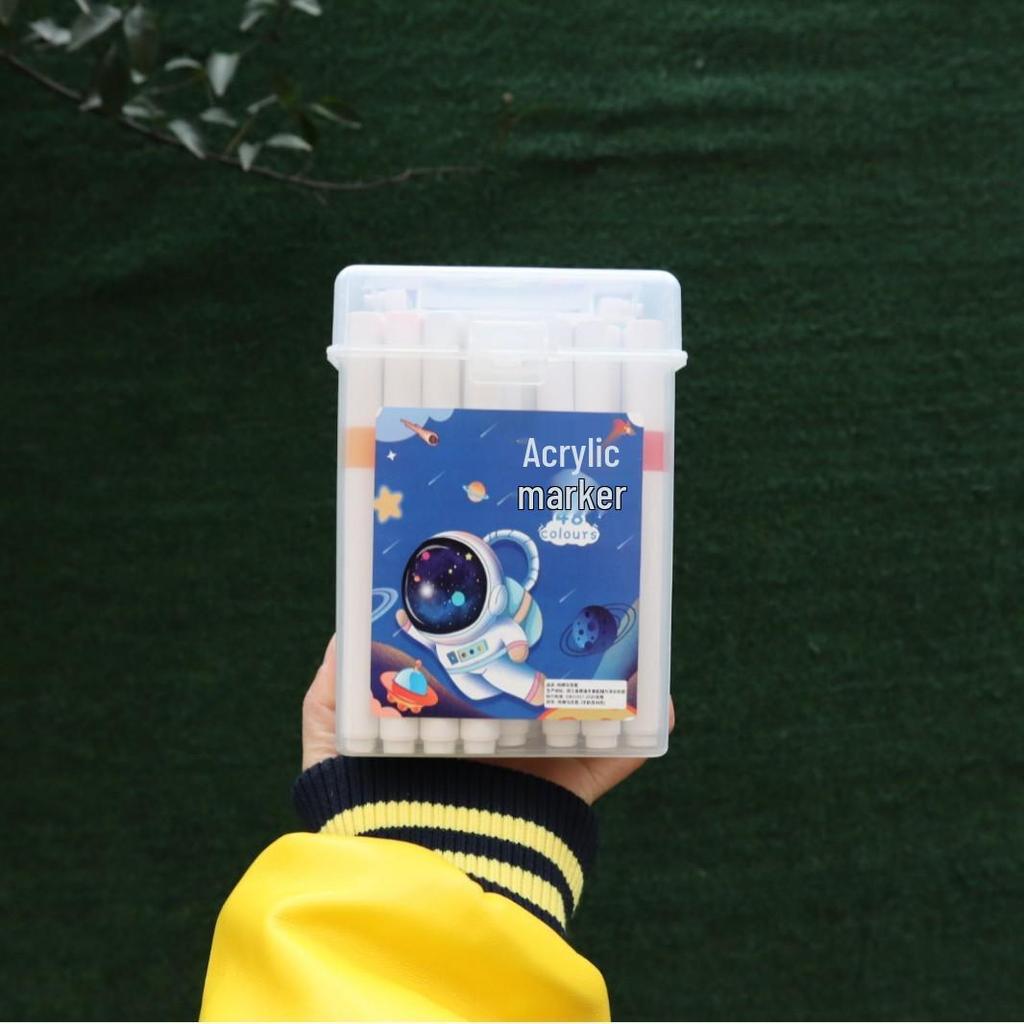 Акриловый маркер - Смываемый, Не растекающийся, Быстросохнущий, Наслаиваемый, Водостойкий маркер для искусства и школы.
