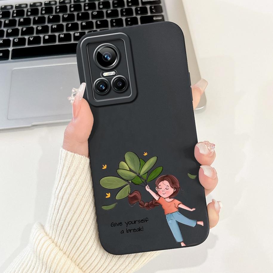 Чехол для Realme GT Neo 3 5G Новый Модный Цветочный Ударопрочный Силиконовый Мягкий ТПУ Матовый Чехол Для Realme GT Neo3 80W GTNeo3 Сумки для Телефона