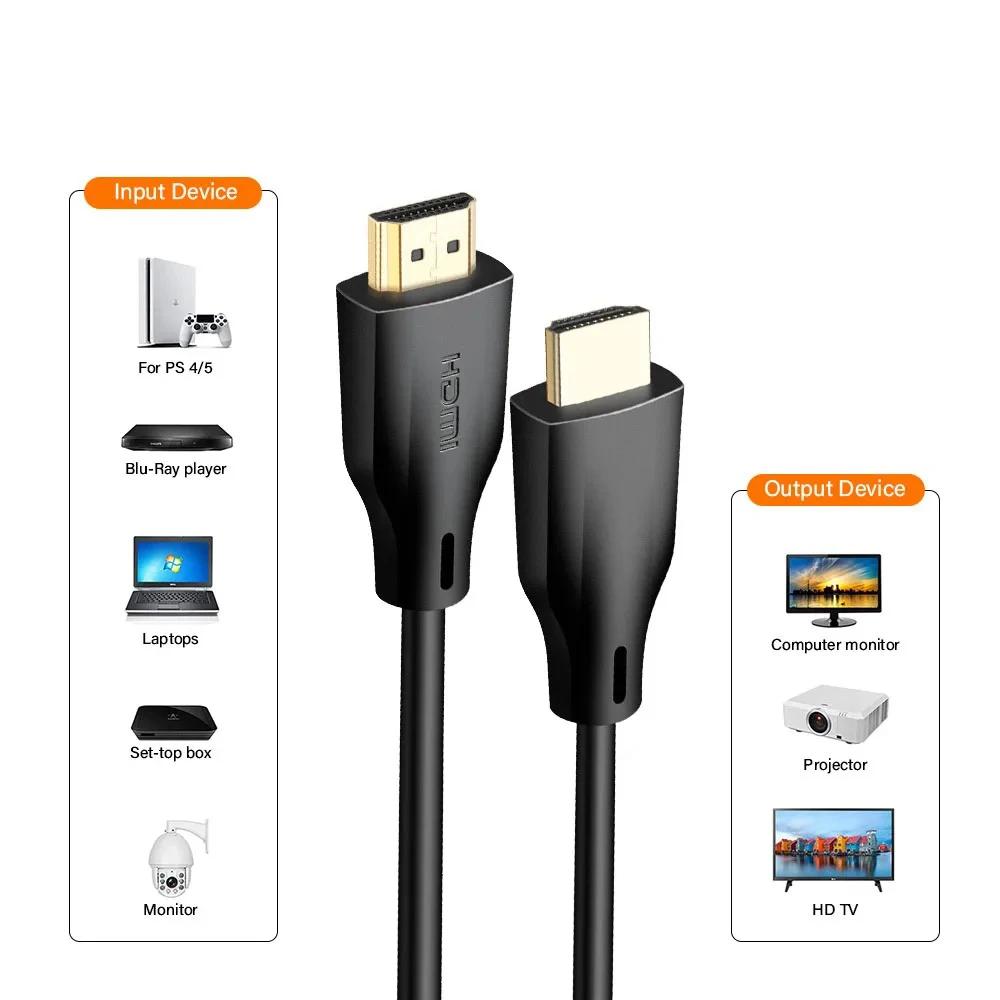 KEBIDUMEI 8K Ultra HD HDMI 2.1 Cable 48Gbps HDMI-compatible to HDMI Vedio Cable HDR10+ 8K 60Hz Dolby EARC 3D HDCP for PC TV Box