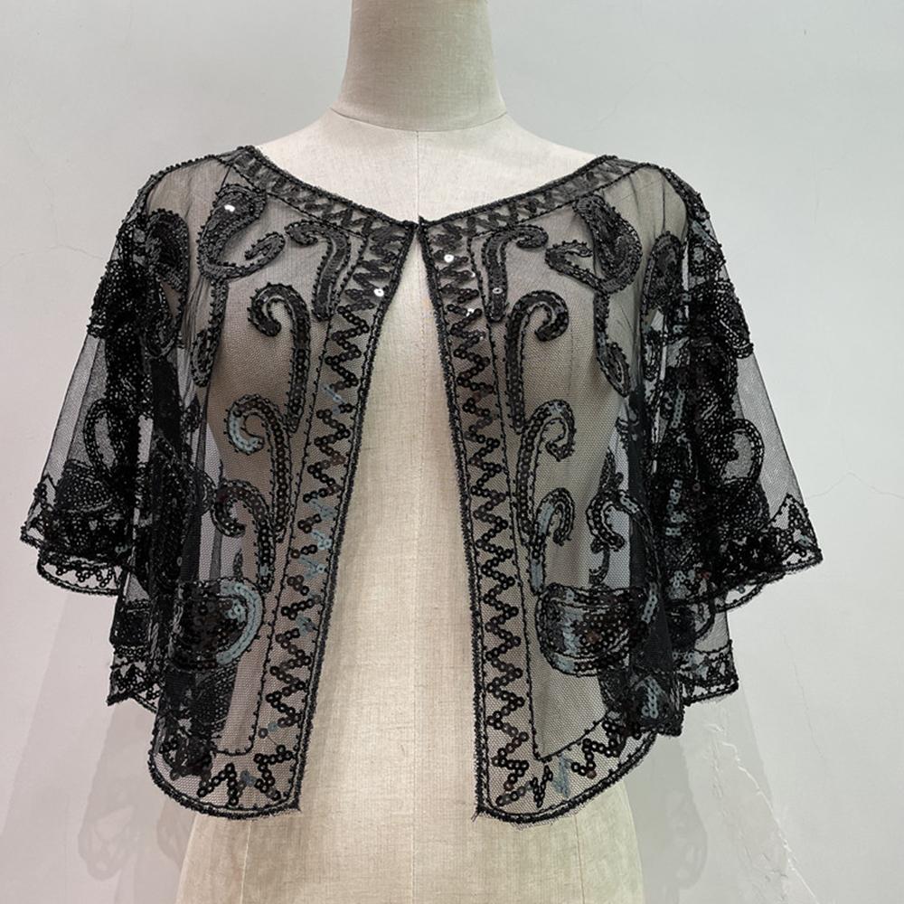 Evening Party Cape Vintage Sequin Retro Sequin Shawl