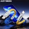 KEYSION Zinc Alloy PD 27W USB C Cable Type C To L Cable Car Spring Fast Charger Data Cord Wire for iPhone 14 13 12 11 Pro Max SE