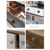 Stainless Steel No-Drill Furniture Cabinet Door Handle Adhesive Round Drawer Pull Knob
