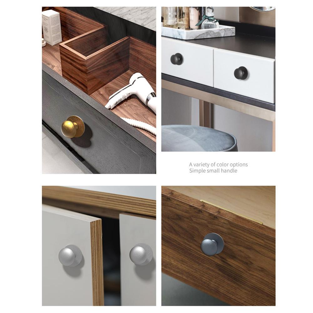 Stainless Steel No-Drill Furniture Cabinet Door Handle Adhesive Round Drawer Pull Knob