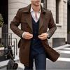 Autumn and Spring Men's Coat Medium and Long Double-breasted Casual Trench Coat