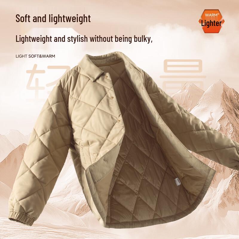 MINISO Мужская зимняя куртка с лацканами, на флисовой подкладке и с утеплителем