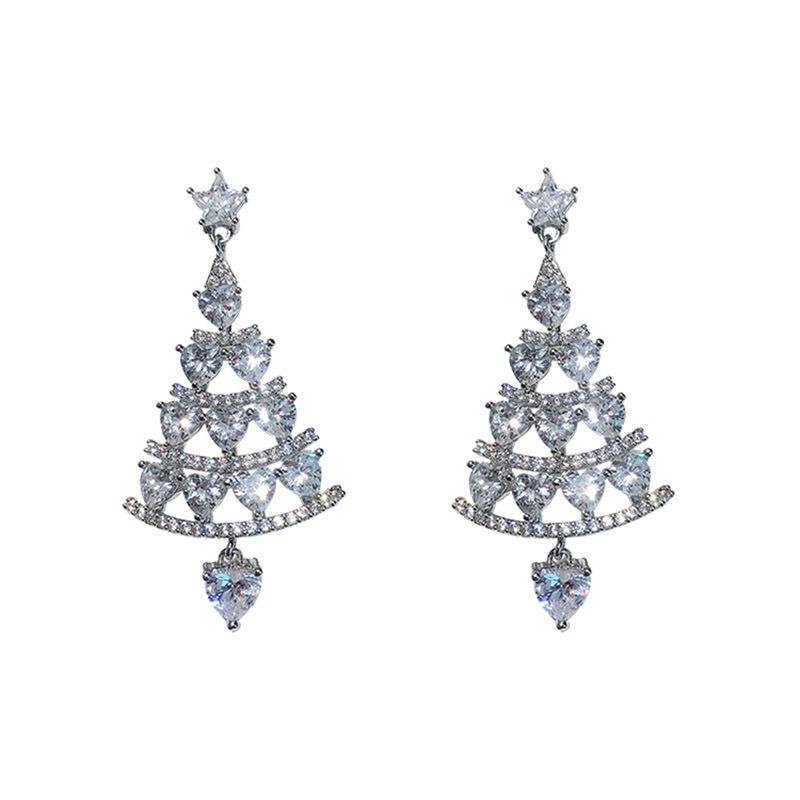 Элегантные трансграничные серьги-кисточки в виде рождественской елки для женщин