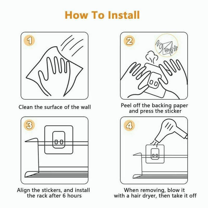 2/4PCS Hanging Kitchen Shelf Spice Shelf Wall-Mounted Kitchen Cupboard Doors