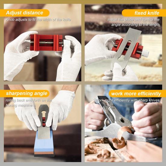 Направляющая для хонингования Прочная конструкция Регулируемый износостойкий держатель для заточки долота по дереву Поставка для мастерской