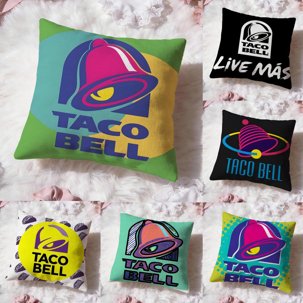Подушка с мексиканским вкусом T-Taco Bell Чехол Премиум-комфорт Двусторонний чехол для подушки - Дизайн «Два в одном» для любой комнаты и салона автомобиля