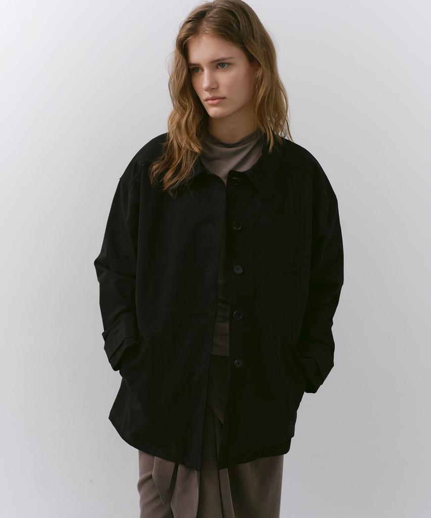 CACELE Relaxed Pocket Cotton Jacket, Black