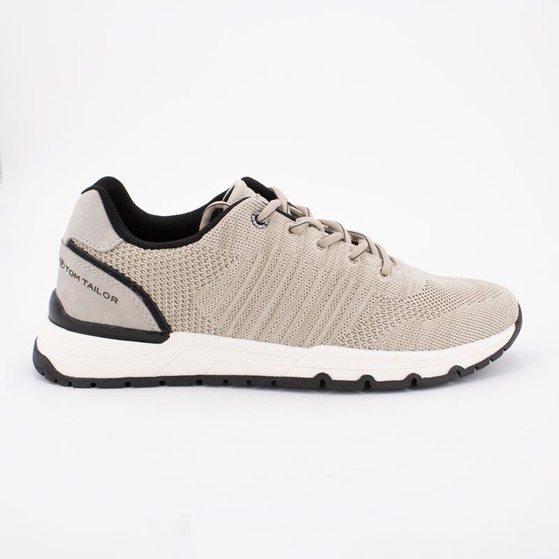 TOM TAILOR Men's Sand Fabric Lace-Up Sneakers