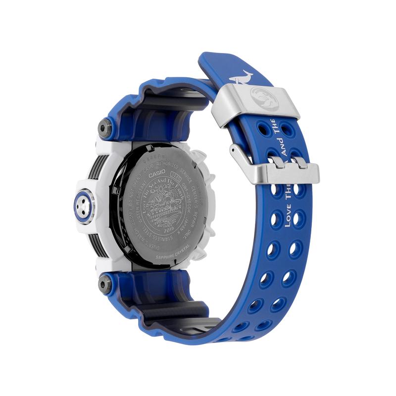 Casio G-SHOCK Whale World Limited Frogman LCD Display Sports Diving Solar Quartz Movement Japanese and Korean Watch Men's Watch Gray GWF-D1000K-7JR