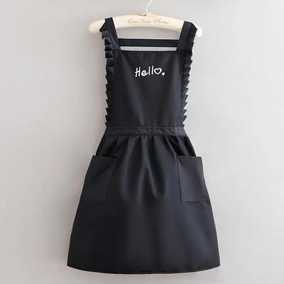 Фартук в стиле принцессы, водонепроницаемый фартук с цветочным принтом в ресторане, рабочая форма бариста, подходит для ресторанов/отелей/садоводства