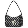 New MLB NY Yankees Hobo Bag Shoulder Bag Monogram Collection Women's Black/White 3ABQS012N-50BKS