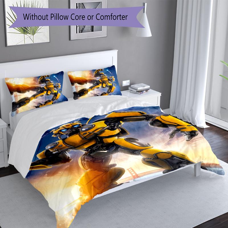 3pcs Bumblebee pattern bedding set duvet cover set includes duvet cover &pillowcases, perfect all season bedroom decoration & gift