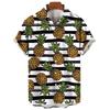 Мужские рубашки с принтом 3D Fruit Pineapple Shirts для женщин, новые летние забавные уличные короткие рубашки, мужская гавайская одежда Y2k