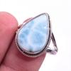 Кольцо из серебра 925 пробы с драгоценным камнем Natural Republic Larimar, размер 10, v7A43