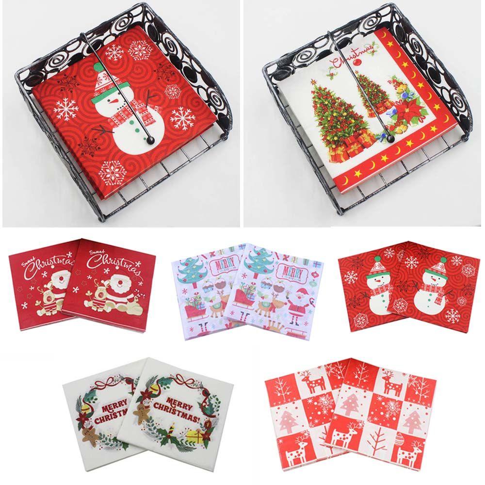 Snowflake Party X-mas Paper Napkins Napkins For Decoupage Christmas Napkin Lunch Paper