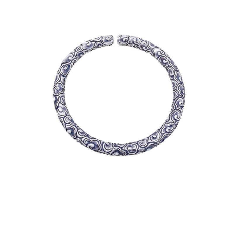 Zuyin S999 Ретро трехмерный благоприятный рельеф облаков для мужчин и женщин браслет для пар ручной работы