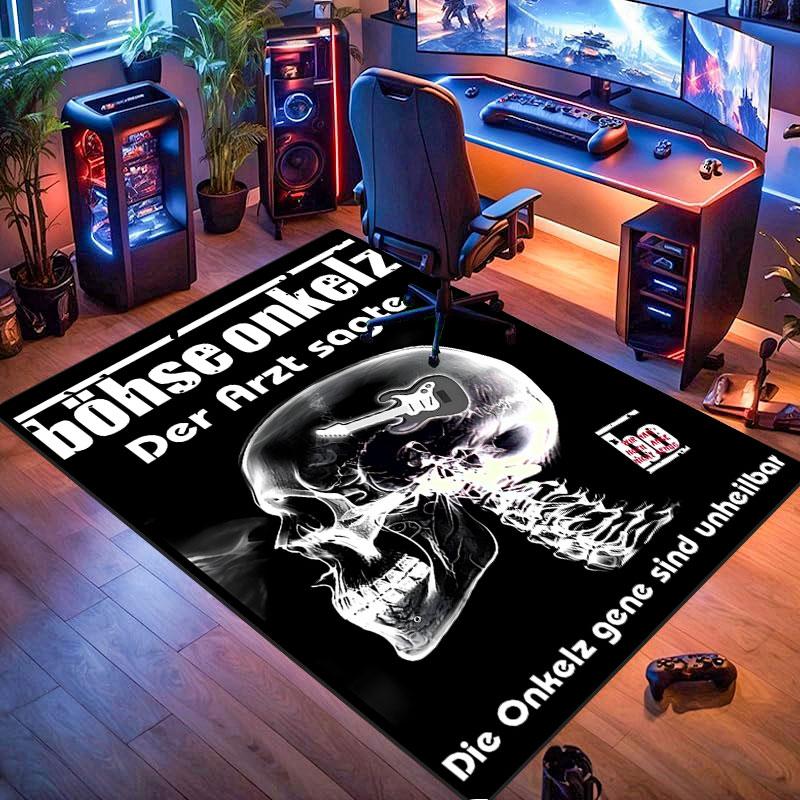 Böhse Onkelz-themed rug, suitable for living room, bedroom, game room, computer room and home décor.