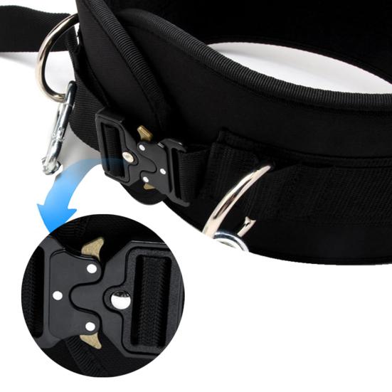 Strength Trainer Weighted Pull-Up Belt with D-Rings Wide Belt High Load-Bearing Capacity Thickened Core Fitness Weight Lifting Belt