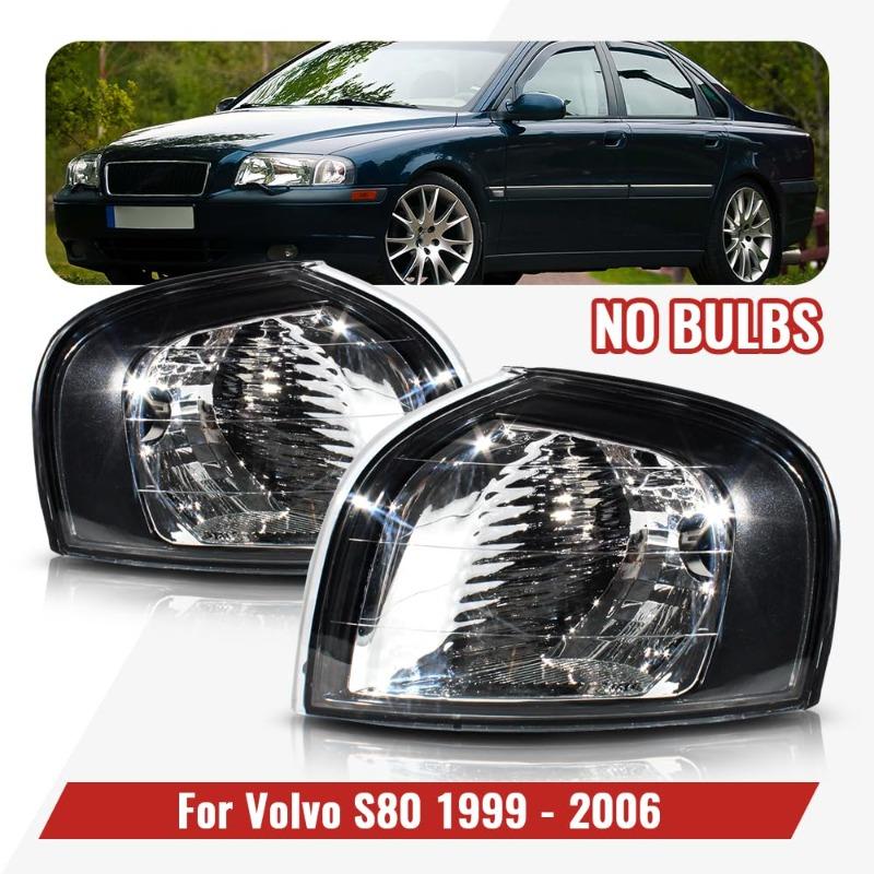 For 1999-2006 VOLVO S80 Front Bumper Corner Lamp Turn Signal Lights (Without Bulb) 30698427 30698428