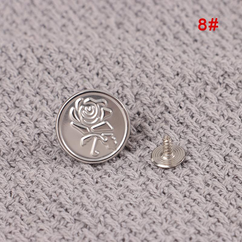 17Mm Jeans Snap Fastener Sewing-Free Button With Screw Pants Change Waist Size