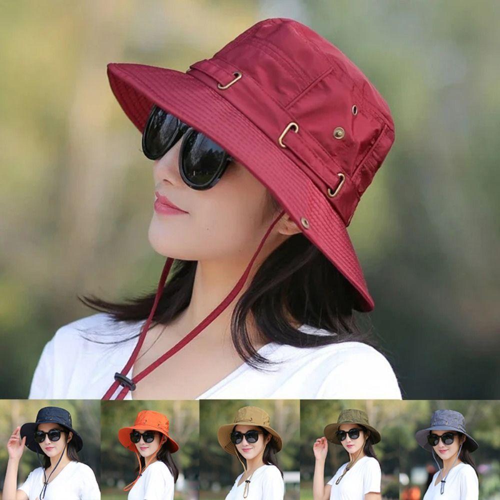 Foldable Bucket Hat Wide Brim Panama Caps Unisex Fisherman Hat