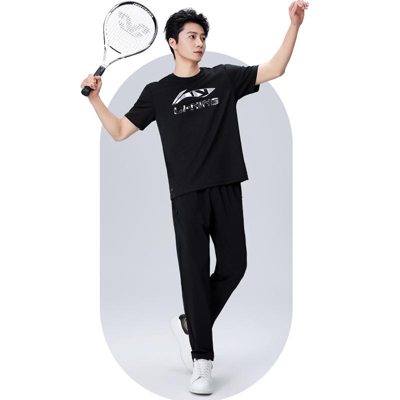 Коллекция бадминтона Li Ning Повседневные брюки Мужские Черные AYKT653-1