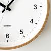 KATOMOKU plywood clock, natural, km-33M, wall clock with continuous second hand, 25.2cm diameter (quartz clock)