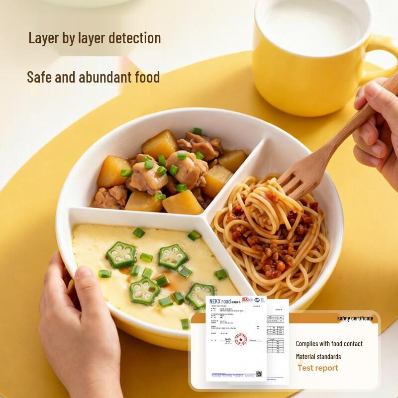 Керамическая тарелка для приготовления на пару с отделениями для детей Onlycook
