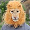 Latex Lion Mask Latex Soft Funny Party Animal Masks Lion Hair Adult Joker Halloween Costume Ball Headgear Props One Size