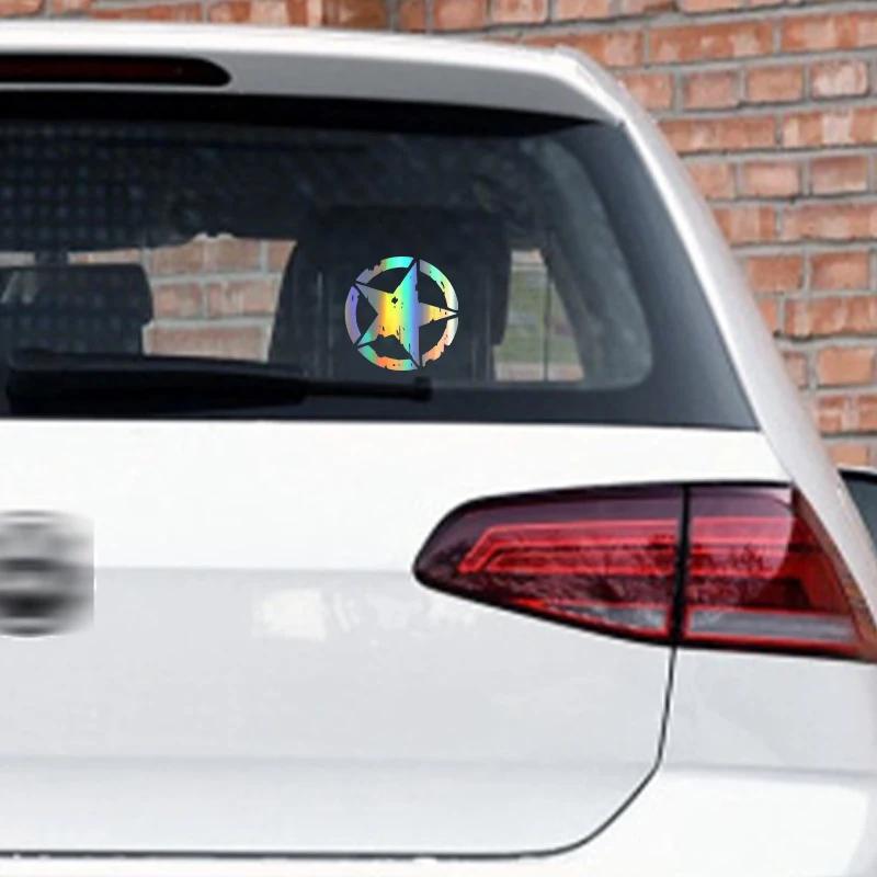 12X12CM Изысканные и милые наклейки на автомобиль 3 цвета Звезда Графические наклейки на мотоцикл Виниловые наклейки для автомобиля