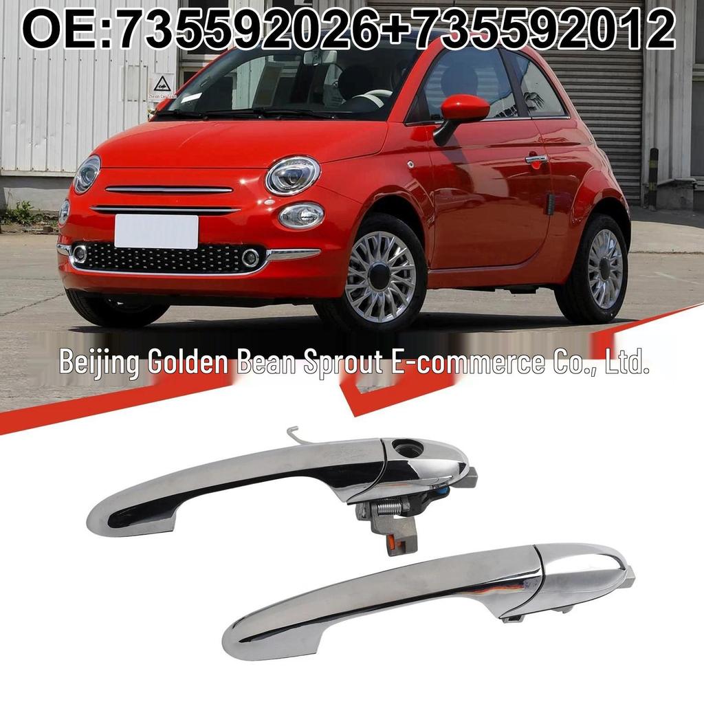 735592026 and 735592012 are electroplated door handles for Fiat 500.