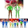 Colorful Long Sleeve Super Mario Jumpsuit 3d Printed Cosplay Outfit For Halloween Fun