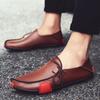 Fashion Pointed Toe Men's Leather Shoes Height Increasing Loafers Male Casual Shoe Slip-on Sale Adults Size 45 Low Price Social Elegant