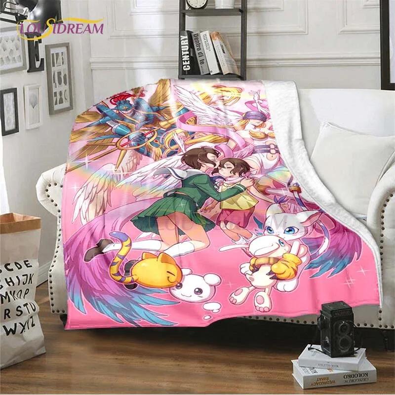 New Cartoon Digimon Blankets for Beds Anime Blanket Queen Size Soft Bed Sheet Rome Decor Winter Bedding Cover Kids Gift Picnic