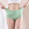 High Waisted Pure Cotton Waist Cinching Hip Lifting Lace Underwear for Women Breathable Antibacterial Seamless Comfortable Shaping Triangle Panties