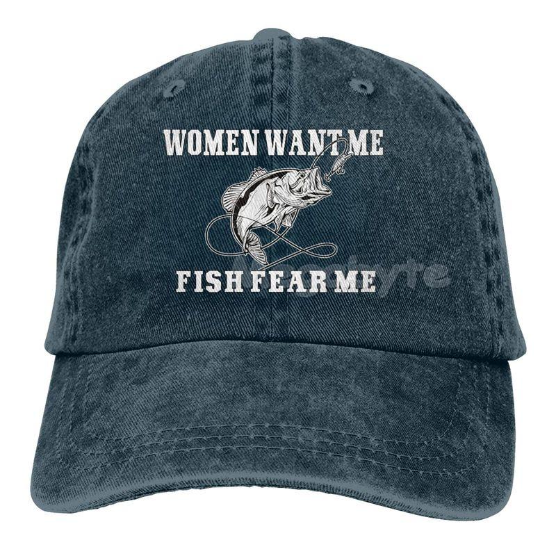 Женская бейсболка Want Me Fish Fear Me Washed, кепка Trucker Hat для взрослых, унисекс, регулируемая, для папы, летняя, дышащая, эластичная