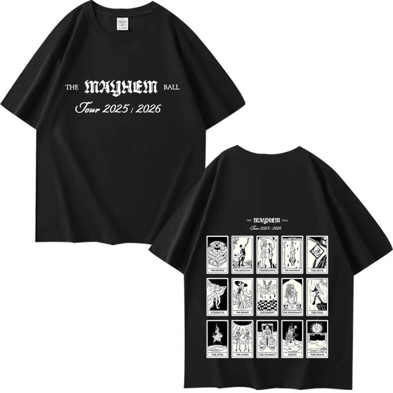 Lady Gaga MAYHEM BALL Card Graphic 2026 TShirt Unisex Stylish Oversized 100 Cotton Summer Printed Short Sleeve Top