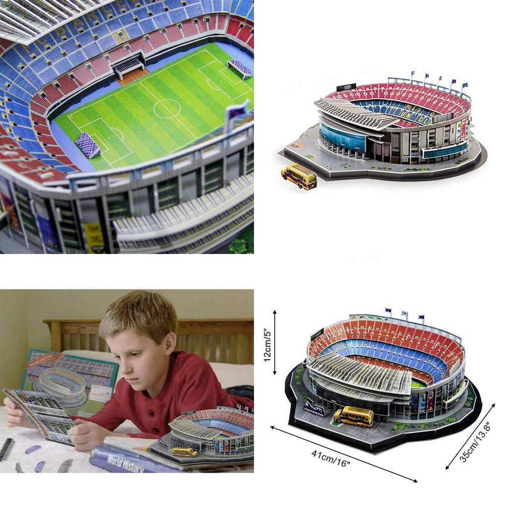 Изысканный 3D-пазл стадиона «Камп Ноу» в Барселоне, модель-головоломка футбольного клуба