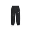 Chinese Culture Series Letter Logo Print Drawstring Loose Knit Sports Pants Men Bottoms Black AKLT411-1