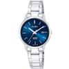 SEIKO ALBA Кварцевые Аналоговые Часы из Нержавеющей Стали для Бизнеса с Датой Простой Браслет Женский Календарь, (военно-морской флот)