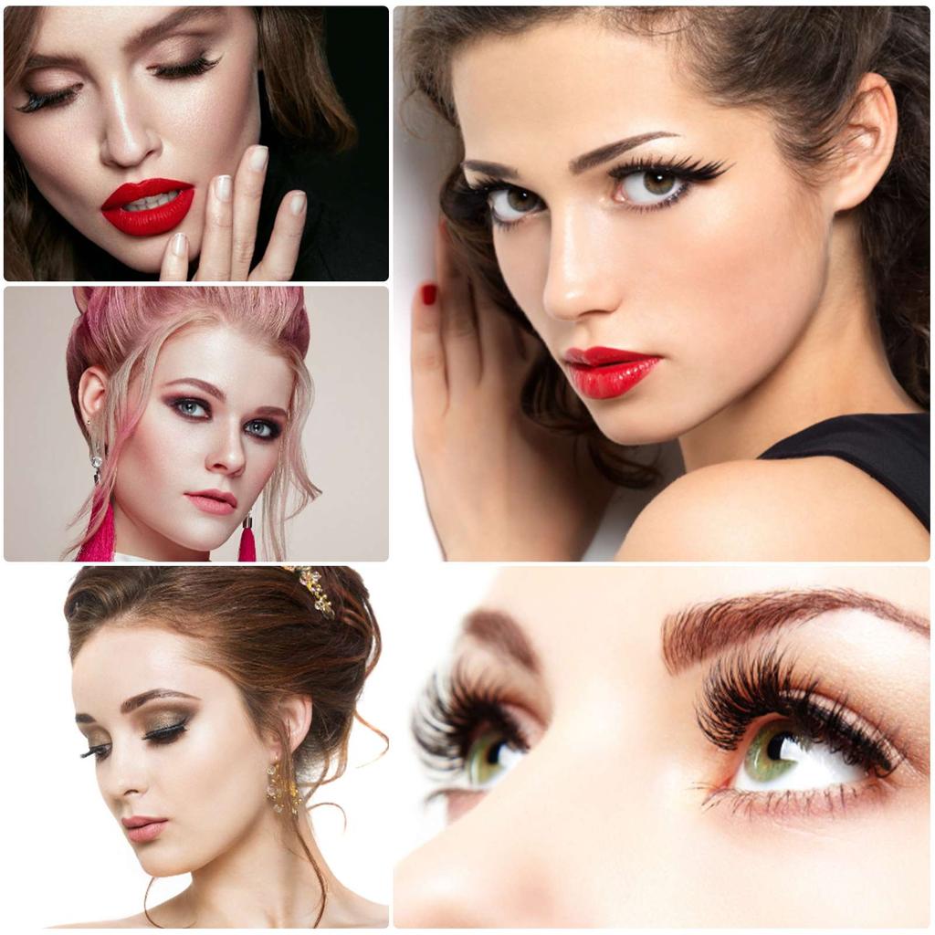 10 пар многоразовых самоклеящихся ресниц. Клей или подводка для глаз не требуются. Натуральные густые накладные ресницы для наращивания.