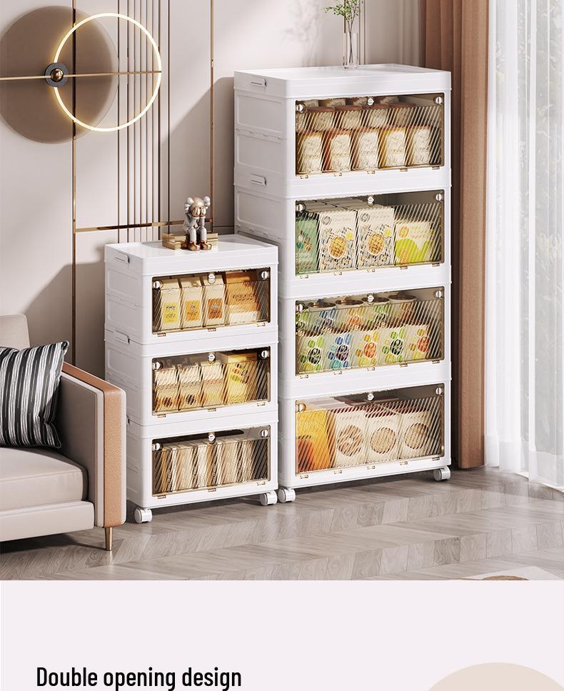 Extra Large No-Installation Plastic Storage Box for Clothes, Toys & Snacks