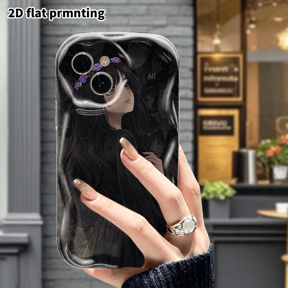 Чехол для телефона: 2D плоский, подходит для iPhone 18 17 16 15 14 13 12Pro, аниме-девушка, идеальный подарок на Рождество и Хэллоуин