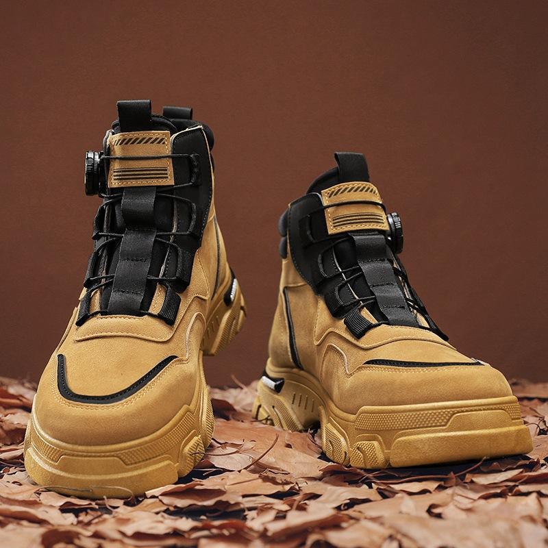 Autumn and Winter High-top Martin Boots Men's Outdoor Casual Tooling Locomotive Shoes Men's New Trendy Shoes