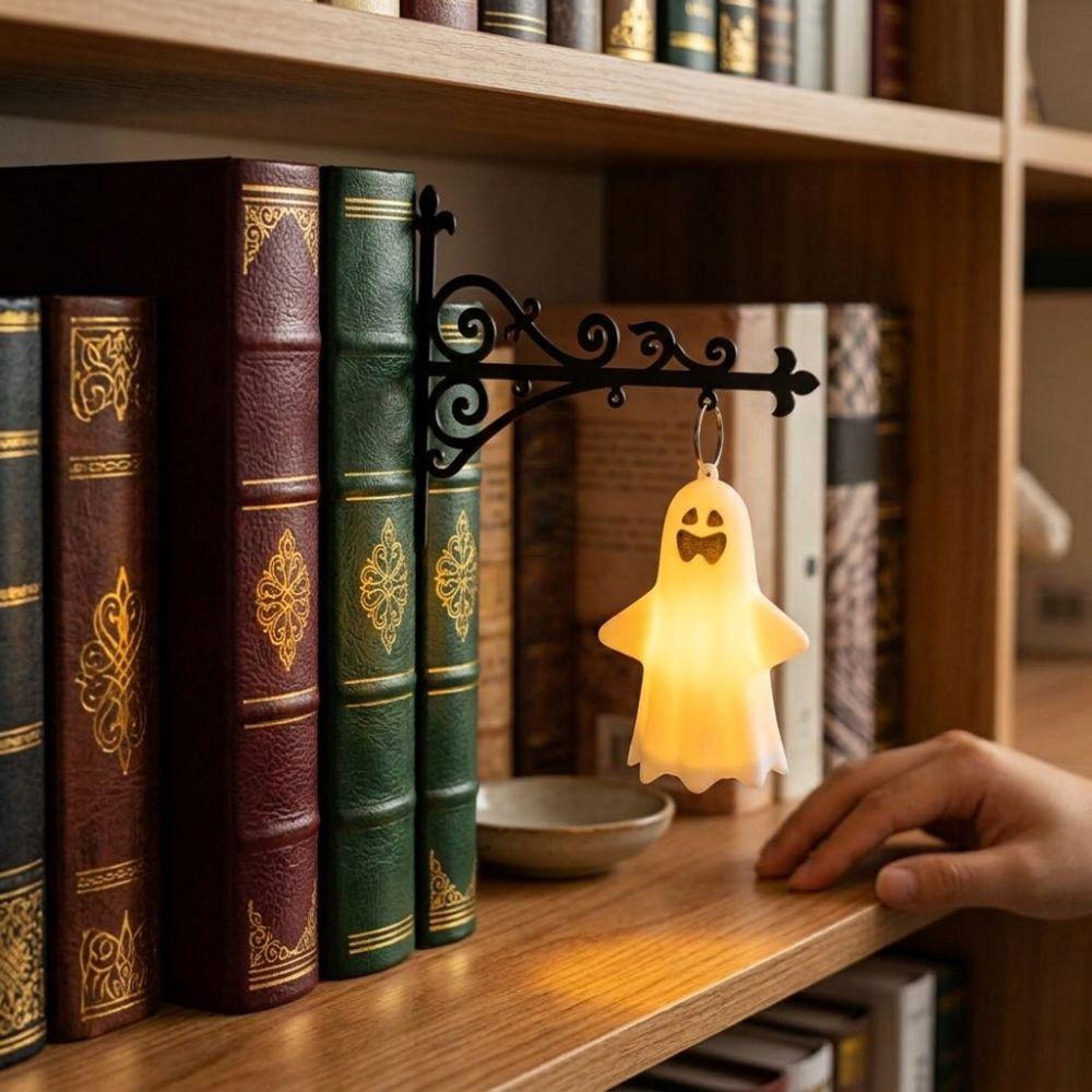 LED Lighting Halloween Ghost Bookshelf Lamp Vintage Style Book Nook Lamp Home Decor