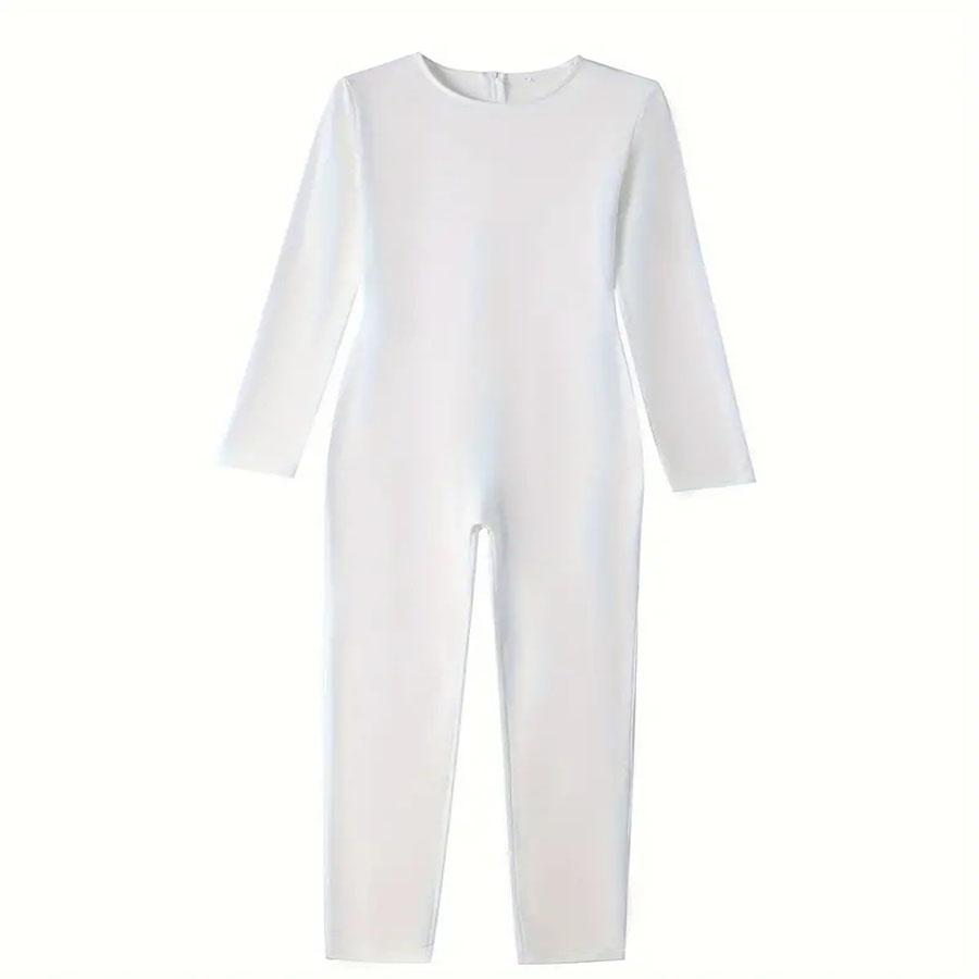 Fashion Suit Summer New Women's Long-sleeved Slim High Waist Hip Sports Jumpsuit